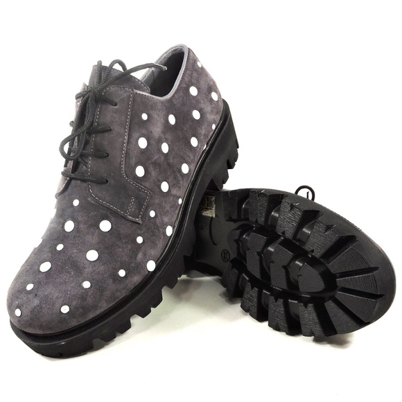 CESARE GASPARI 🇮🇹 WOMEN'S GREY SUEDE COMFORT FASHION LOAFERS - Picture 7 of 8